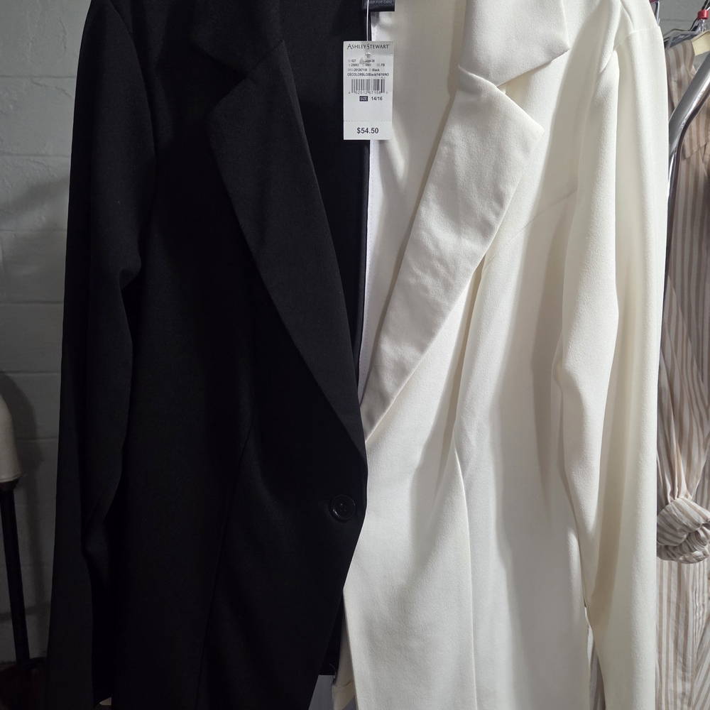 Ashley Stewart Black and White Blazer